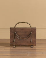 Brass Rope and Tassel Magazine Rack, France, 1940's