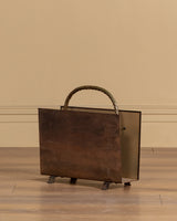 Brass Rope and Tassel Magazine Rack, France, 1940's
