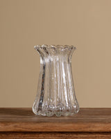 Ribbed Bullicante Glass Vase, Murano, Italy, 1960's