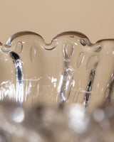 Ribbed Bullicante Glass Vase, Murano, Italy, 1960's