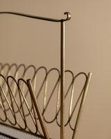 Italian Brass Magazine Rack, 1950's