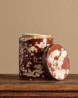 19th Century Marbleized Terracotta Storage Jar #1, Grottaglie, Italy