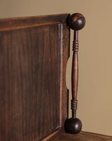 Wooden Serving Tray with Turned Ball Handles, France, 1970's