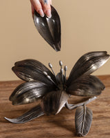 Italian Silver-Plated Flower Petal Ashtray #1, 1950's
