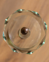 Italian Faceted Glass and Brass Floor Ashtray Stand, 1960's