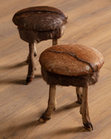 Pair of Deer Hoof Stools, France, 1940's