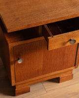 Pair of Art Deco Oak Nightstands, France, 1940's