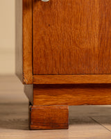 Pair of Art Deco Oak Nightstands, France, 1940's