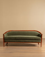 "Aristokrat" Teak Sofa in Kelly Wool by Bertil Fridhagen, Sweden, 1960's