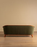 "Aristokrat" Teak Sofa in Kelly Wool by Bertil Fridhagen, Sweden, 1960's