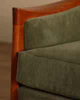 "Aristokrat" Teak Sofa in Kelly Wool by Bertil Fridhagen, Sweden, 1960's