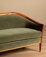 "Aristokrat" Teak Sofa in Kelly Wool by Bertil Fridhagen, Sweden, 1960's