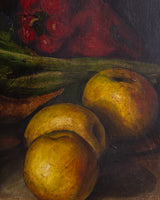 Fruit Basket Still Life by Ecole Europeene, Spain, 1950's