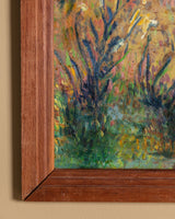 Sunlit Garden Landscape Oil Painting, French, Early 20th Century