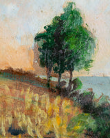 Sunlit Garden Landscape Oil Painting, French, Early 20th Century