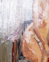 Seated Nude Oil Painting by Bertrand, France, 1950's