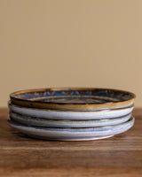 Kaleidoscope Glazed Studio Pottery Dishes, Set of 4, USA, 1960's