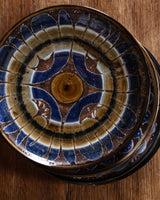 Kaleidoscope Glazed Studio Pottery Dishes, Set of 4, USA, 1960's
