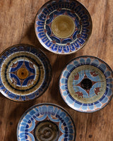 Kaleidoscope Glazed Studio Pottery Dishes, Set of 4, USA, 1960's