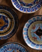 Kaleidoscope Glazed Studio Pottery Dishes, Set of 4, USA, 1960's