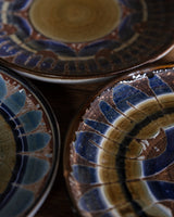 Kaleidoscope Glazed Studio Pottery Dishes, Set of 4, USA, 1960's