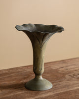 Art Nouveau Brass Trumpet Vase, France, 1910's