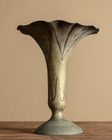 Art Nouveau Brass Trumpet Vase, France, 1910's