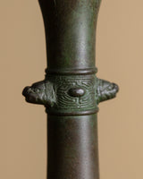 Bronze Crane-Neck Vase, Japan, Early 20th Century