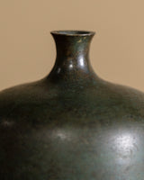 Cast Bronze Apple Bottle Vase, Japan, Early 20th Century