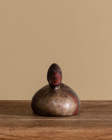 Red-Brown Painted Wood Duck Decoy, Sweden, Early 20th Century