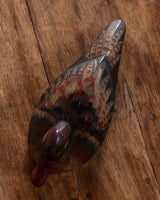 Red-Brown Painted Wood Duck Decoy, Sweden, Early 20th Century