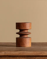 Turned Teak Taper / Pillar Holder, Scandinavia, 1960's