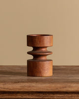 Turned Teak Taper / Pillar Holder, Scandinavia, 1960's
