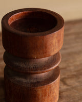 Turned Teak Taper / Pillar Holder, Scandinavia, 1960's
