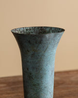 Art Deco Bronze Trumpet Vase, France, 1920's