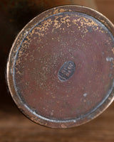 Japanese Bronze Long-Neck Vase Signed Ikken, Japan, Early 20th Century