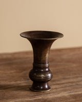 Small Gu Form Solid Bronze Vase I, Japan, Early 20th Century