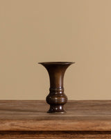 Small Gu Form Solid Bronze Vase II, Japan, Early 20th Century