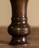 Small Gu Form Solid Bronze Vase II, Japan, Early 20th Century