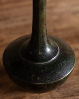 Bronze Long-Neck Vase w/ Green Patina, Japan, Early 20th Century