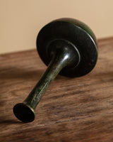 Bronze Long-Neck Vase w/ Green Patina, Japan, Early 20th Century