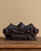 Large Double Layer Pyramid Tramp Art Box, USA, Late 19th Century