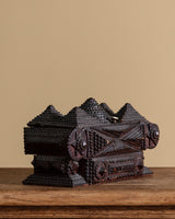 Large Double Layer Pyramid Tramp Art Box, USA, Late 19th Century