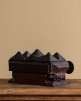 Large Double Layer Pyramid Tramp Art Box, USA, Late 19th Century