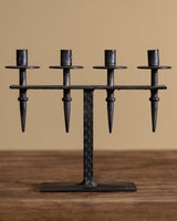 Brutalist Wrought Iron Candelabra, Sweden, 1960's