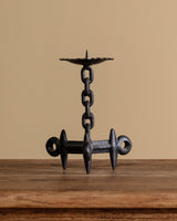 Brutalist Chain Link Iron Candle Holder, Spain, 1960's