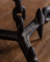 Brutalist Chain Link Iron Candle Holder, Spain, 1960's