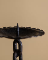 Brutalist Chain Link Iron Candle Holder, Spain, 1960's