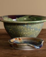 Studio Pottery Bowl and Spoon Rest, USA, 1970's