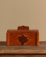Handmade Wood Box with Rose Motif, USA, Early 20th Century
